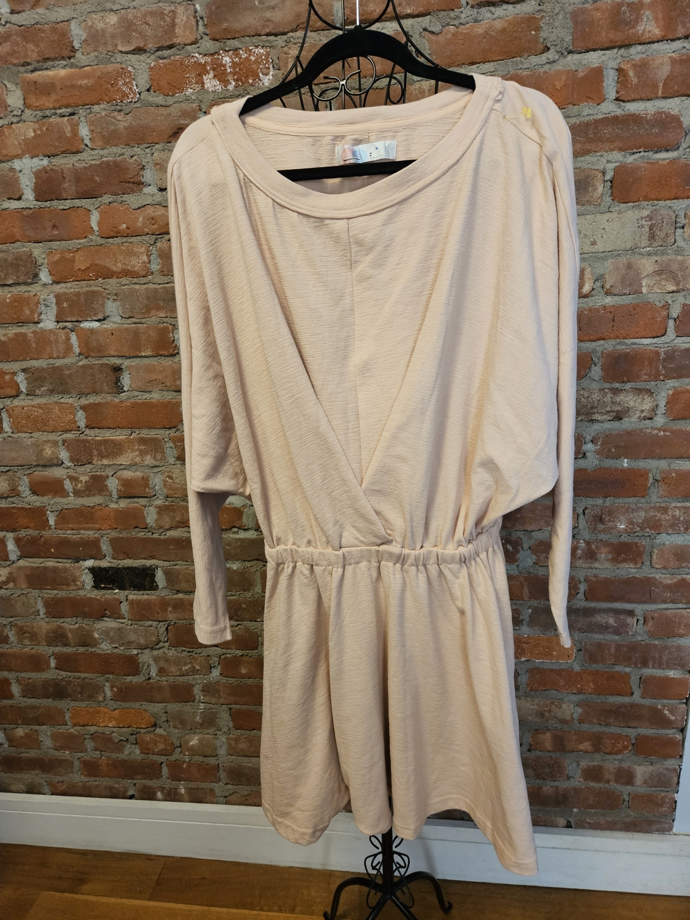 Urban Outfitters Cream Mini Dress with Elastic Waist Size Medium
